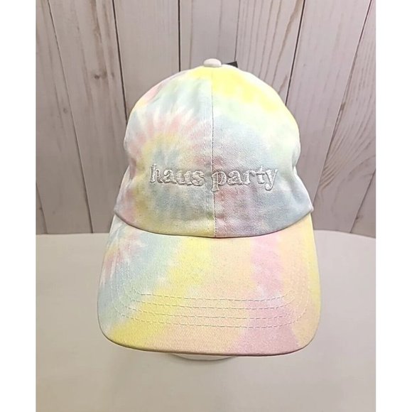 David And Young Women's Haus Party Embroidered Baseball Cap Pastel Tie Dye w Tag - Picture 1 of 9